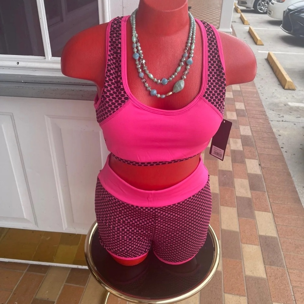 Two Piece Athletic Top and Short Set